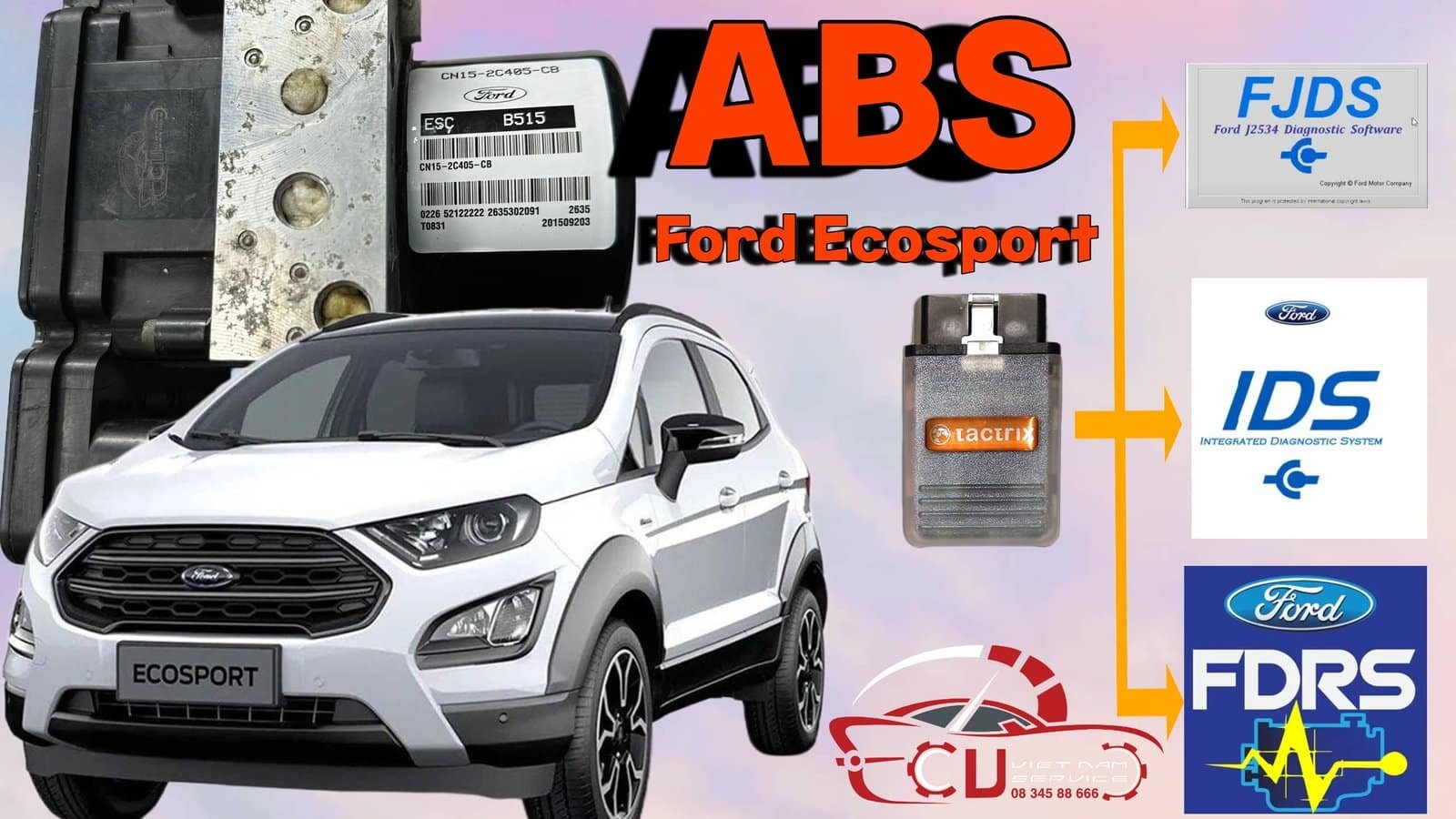 GARAGE VES CHUYÊN SỬA CHỮA HỆ THỐNG PHANH ABS CỦA XE Ford Ecosport