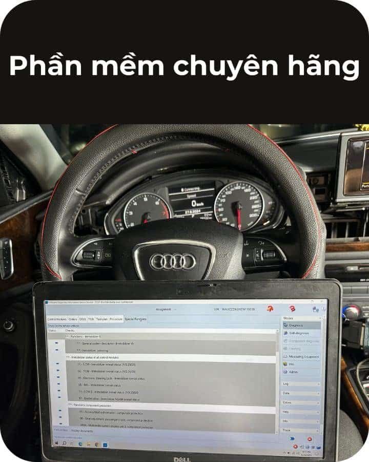 ves workshop sử dụng phần mềm chuyên hãng trong quá trình sửa chữa và bảo dưỡng